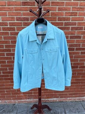 Blue Denim & Co Leather Jacket 3X